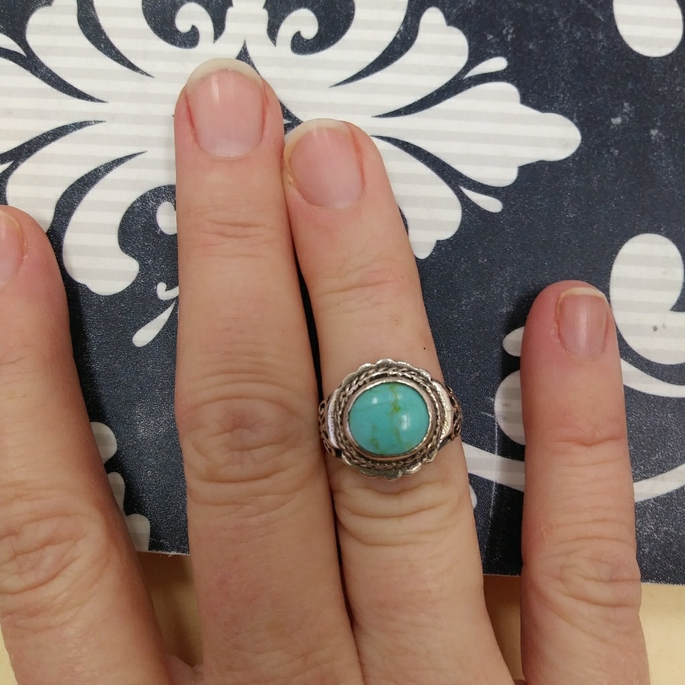 Turquoise sterling silver ring